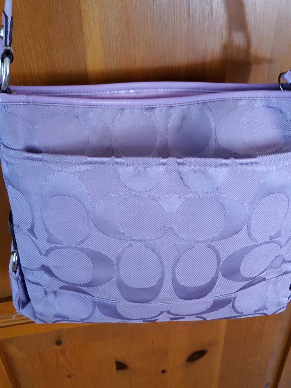 Coach Kyra Signature Crossbody Lavender Vintage VGUC F16550 - Picture 13 of 15